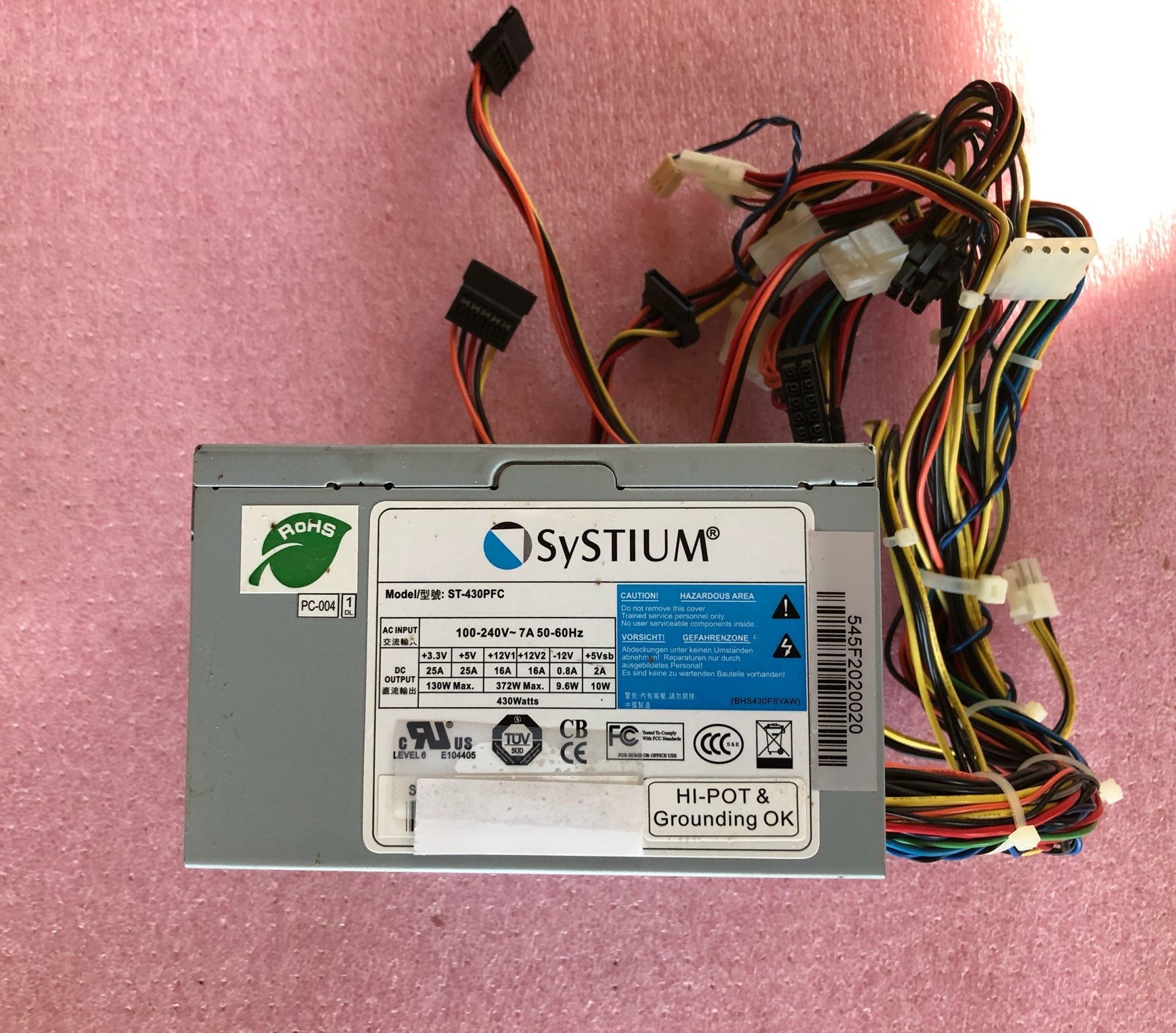 SyStium ST-430PFC 430 watt Power Supply